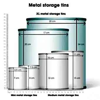 XL storage tins (set of 2)