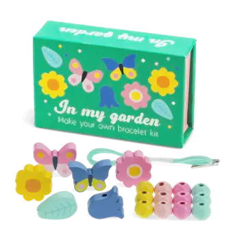 Wooden bead bracelet kit - In my garden