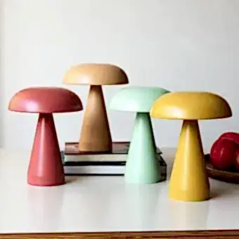 Dimmable mushroom touch lamp