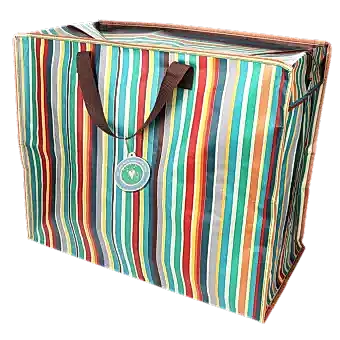 Jumbo storage bag - Retro 70s stripes