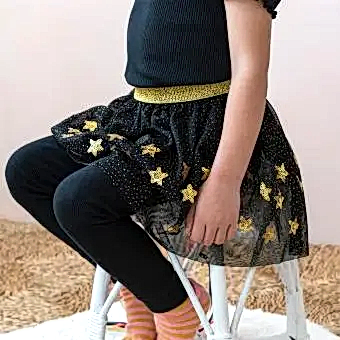 Children's skirt - Gold stars