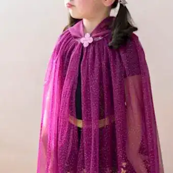Children's glitter cape - Dark pink