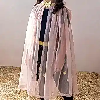 Children's glitter cape - Light pink