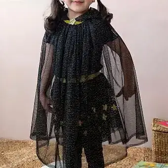 Children's glitter cape - Black
