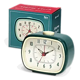 Retro alarm clock - Petrol blue