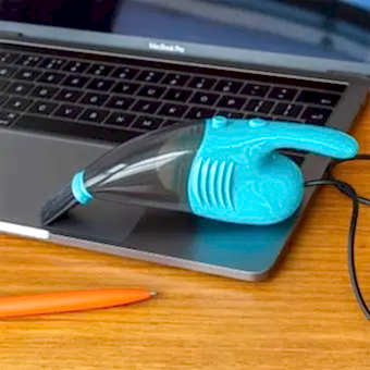 USB powered desk vacuum
