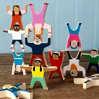 stacked wooden characters game 