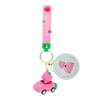 Keyring bag charm - Peach