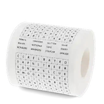 Word search loo roll
