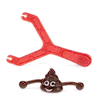 Sticky poo slingshot