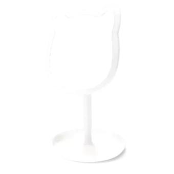 Cat-shaped LED vanity mirror on a stand 