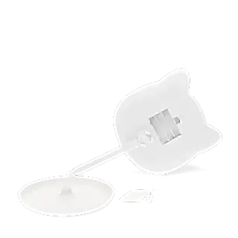 back of cat-shaped LED vanity mirror