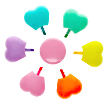 six highlighters in different colour