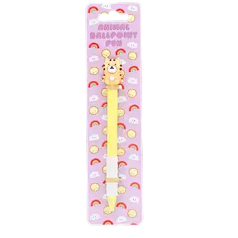 Yellow animal ballpoint pen in its original packaging