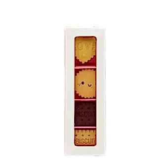 biscuit-shaped eraser inside original retail packaging