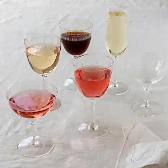 Etched star wine glasses 250ml (set of 2) 