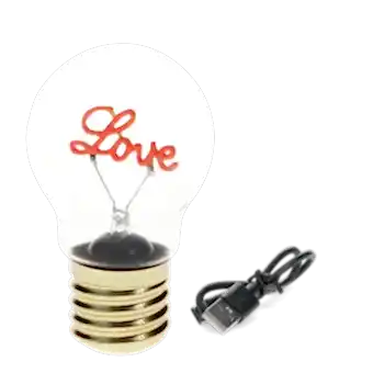 USB rechargeable light bulb lamp - Love