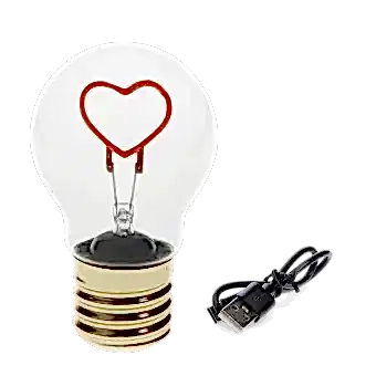USB rechargeable light bulb lamp - Heart