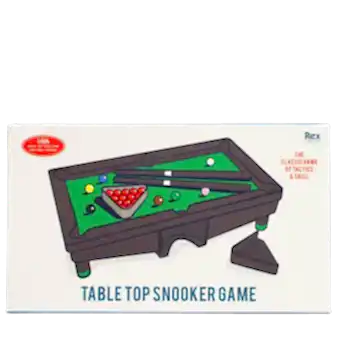 Box of a tabletop snooker game