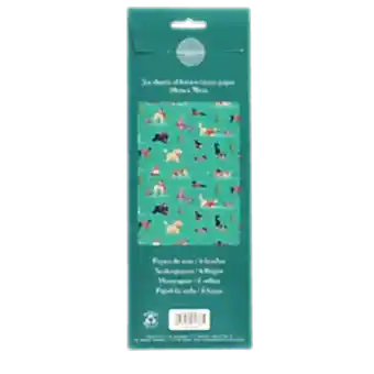 back of tissue paper packaging box with barcode