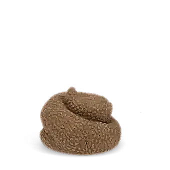 Brown swirl poo-shaped novelty eraser without packaging