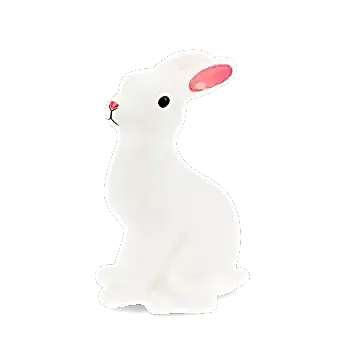 rabbit night light in white 