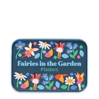 Fairies in the garden-themed plasters storage tin