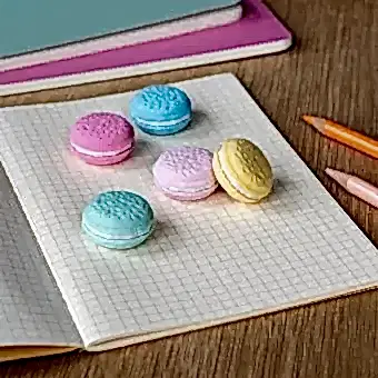 Erasers (set of 5) - Macarons