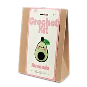 Avocado crochet kit front packaging