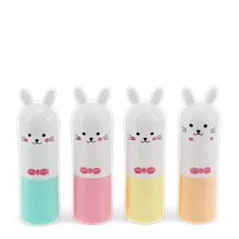 Set of four bunny-shaped highlighters in different colour.