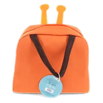 Back of giraffe lunch bag with tag