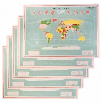 World Map Wrapping Paper (5 Sheets)