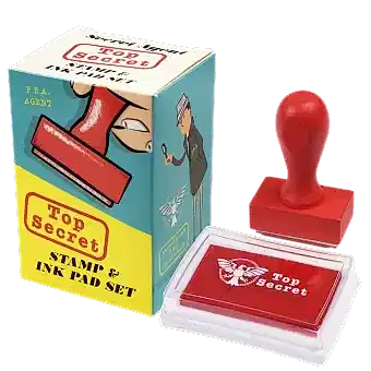 Top Secret Stamp And Ink Set