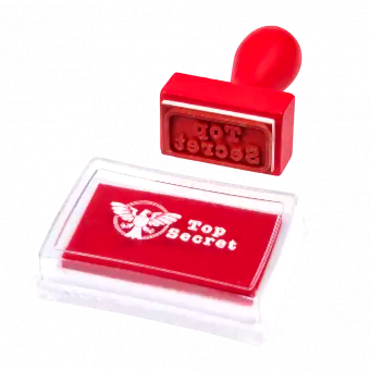 Top Secret Stamp And Ink Set