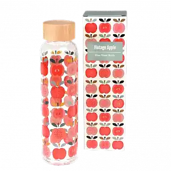 Vintage Apple Glass Water Bottle