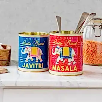 Masala And Javitri Storage Tins (set Of 2)