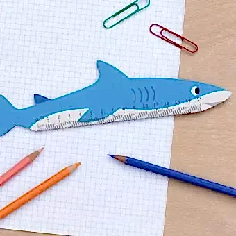 Shark Wooden Ruler
