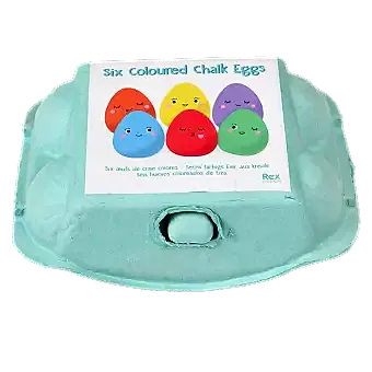 Six Coloured Chalk Eggs