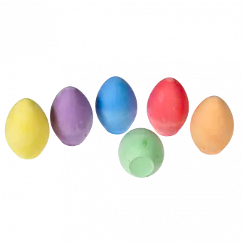 Six Coloured Chalk Eggs