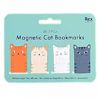 Magnetic Cat Bookmarks (set Of 4)