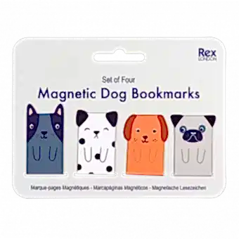 Magnetic Dog Bookmarks (set Of 4)