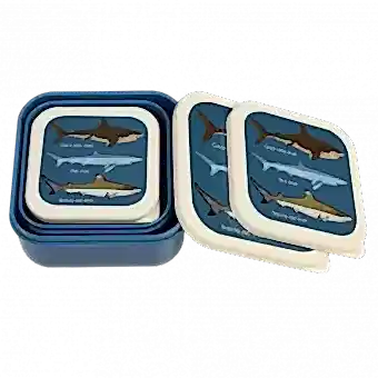 Sharks snack boxes (set of 3) nested