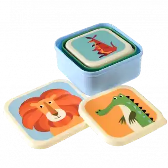 Set Of 3 Colourful Creatures Snack Boxes