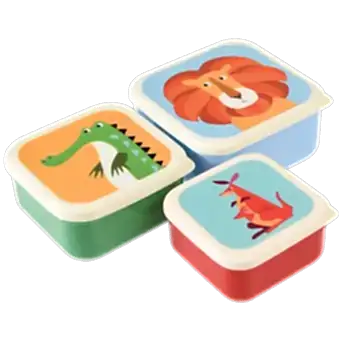 Set Of 3 Colourful Creatures Snack Boxes