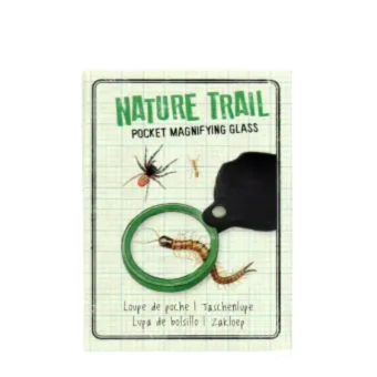 Nature Trail pocket magnifying glass in packaging.
