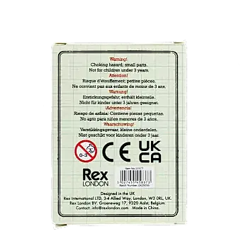 Back of Nature Trail pocket magnifying glass packaging showing safety warnings.