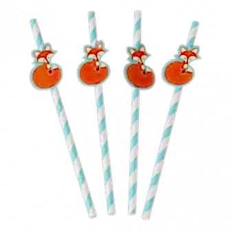 Rusty The Fox Party Straws