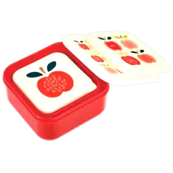 Vintage Apple Snack Boxes (set Of 3)