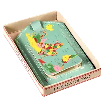 World Map Luggage Tag