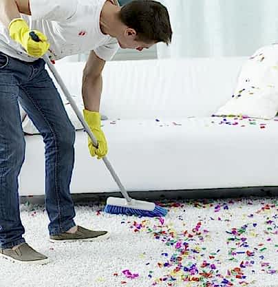 man doing after party cleaning man doing after party cleaning